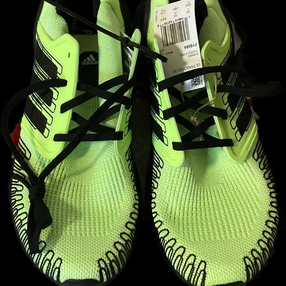 adidas Men's Ultraboost 20 Signal Green/Core Black/White